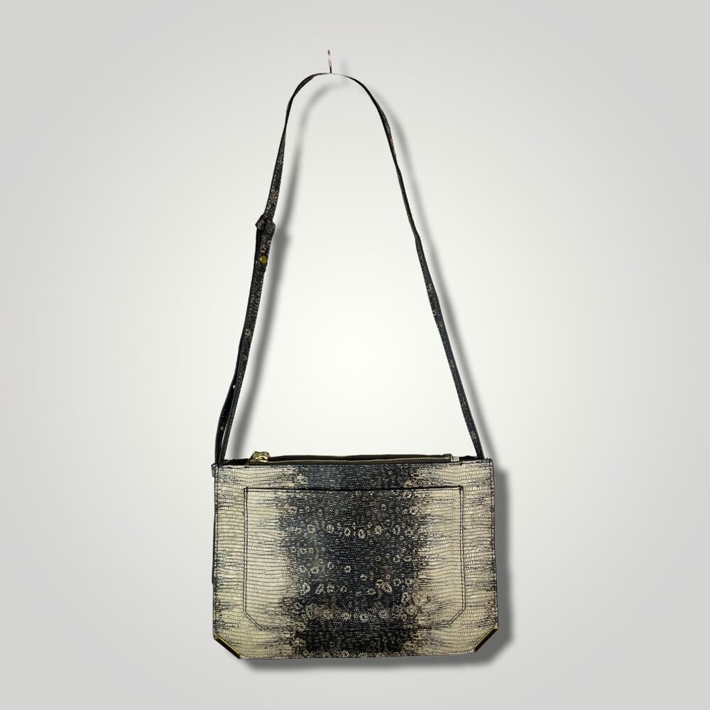 J Crew NWT Adjustable Faux Snakeskin Crossbody Adjustable Bags Purses Gray p1008